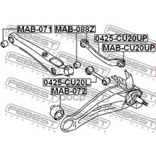 Сайлентблок Верхней Продольной Тяги | Зад Прав Лев | Mitsubishi Lancer Lancer Cedia Cs Ct# 2000.03-2009.08 [Jpn] Febest арт. MABCU20UP