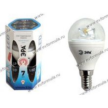 Лампа светодиодная ЭРА LED smd P45-7w-842-E14 Clear яркий холодный свет