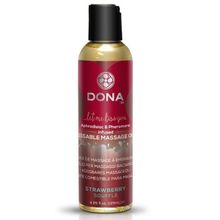 Массажное масло с ароматом клубничного суфле System JO Dona Kissable Massage Oil Strawberry Souffle 125мл