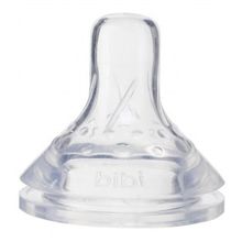 Bibi для бутылочки Happiness Natural силикон 3 мес. + 2шт.