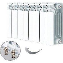 Радиатор отопления RIFAR BASE VENTIL 350 8 секции биметаллический нижнее правое подключение (R35008 НПП)