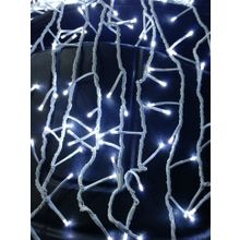 "Занавес" светодиодный уличный 3x3м.,1100!!! ламп LED, 8 режимов, белый провод, свет свечения Белый (арт. С-1964)