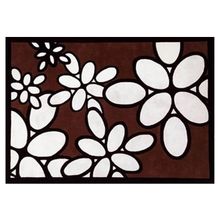 Ковер calligaris daisy бело-черно-коричневый акрил