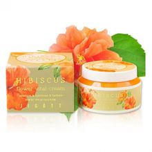 Jigott Hibiscus Flower Vital Cream Крем антивозрастной с экстрактом гибискуса, 100 мл