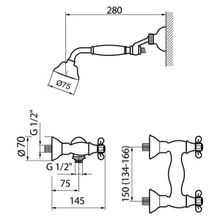 Webert Смеситель Ottocento OT760101010 золото, для душа