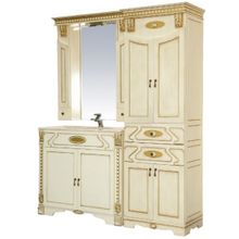 Misty Мебель для ванной Афина 100 бежевая патина