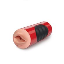 Pipedream Мастурбатор-ротик с вибрацией Extreme Toyz Mega Grip Vibrating Stroker Mouth (красный с черным)