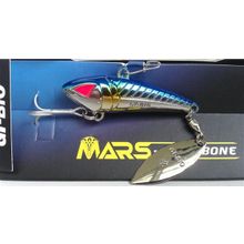 Блесна Mars-Huge Bone, 47мм, 15г, Silver+Blue GT-BIO