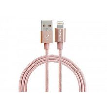 USB-кабель Smarterra STR-AL002M (1м, нейлон, роз. золото)