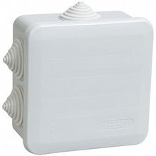 коробка КМ41255 распаячная для о п 100х100х50 мм² IP44 (RAL7035, 6 гермовводов, защелкивающаяся крышка) | код. UKOZ11-100-100-050-K41-44 |  IEK