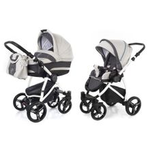 Коляска 2 в 1 Esspero Newborn Lux (шасси White) - Grey Carbon