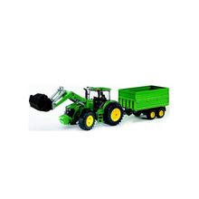 Bruder (Брудер) Трактор John Deere 7930 с погрузчиком и прицепом, Bruder (Брудер)