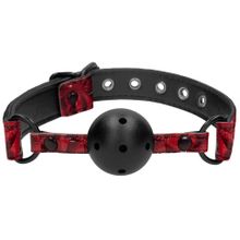 Черно-красный кляп-шарик Breathable Luxury Ball Gag (192220)