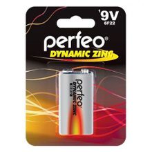 Батарейка 9V Perfeo 6F22 1BL Dynamic Zinc, солевая, блистер