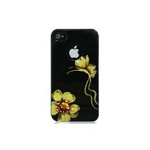 Пластиковый чехол для iPhone 4 4S iCover Butterfly, цвет Daisy Black (IP4-HP-BD BK)