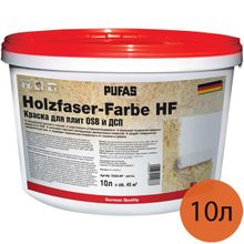 ПУФАС Хольцфазер краска для плит ОСБ (10л)   PUFAS Holzfaser-Farbe краска для плит OSB и ДСП (10л)