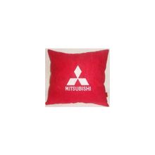  Подушка Mitsubishi красная вышивка белая