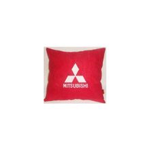  Подушка Mitsubishi красная вышивка белая