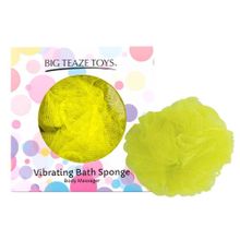 Желтая губка для ванны с вибропулей Vibrating Bath Sponge (желтый)