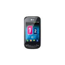 мобильный телефон LG Optimus Link Dual P698 с 2 SIM-картами черный