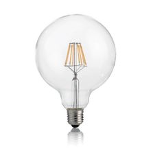 Ideal Lux Лампа светодиодная филаментная Ideal Lux E27 8W 3000K шар прозрачная 101347 ID - 255366
