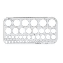 Шаблон для черчения окружностей d=1-36 мм. Mars прозрачный пластик