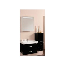 Акватон Мебель для ванной Америна 70 (черный глянец) - Раковина Дрея 70 см
