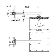 Верхний душ Grohe Rainshower Allure (26064000) (229 мм)