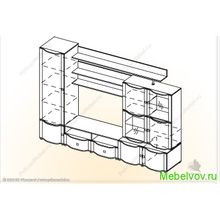 Стенка для гостиной Сафари