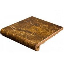 Клинкерная плитка фронтальная ступень Gres de Aragon Bosque Peldano Castano 24,4х32,8