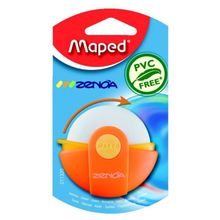 Ластик ZENOA круглый в пластиком футляре, блистер, MAPED