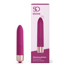 So divine Ярко-розовая гладкая вибропуля Afternoon Delight Bullet Vibrator - 9 см. (ярко-розовый)