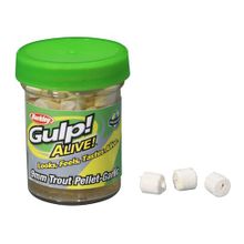 Форелевые пеллетсы Gulp! Alive Trout Pellet-Halibut (палтус), 9мм, White Berkley