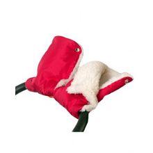 Чудо Чадо На коляску меховые вишневые