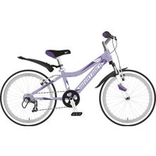 20" NOVATRACK Novara 2018 (6ск, алюм, аморт.вилка, V-brake, TS38 - TY21 SG-6SI)(20AH6V.NOVARA.LIL8, сиреневый, 124570)