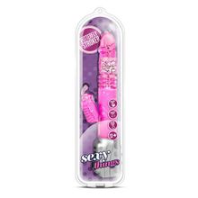 Розовый вибромассажер Butterfly Stroker - 29,8 см.