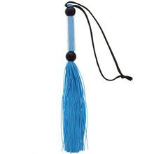 Blush Novelties Голубая мини-плеть из силикона и акрила SILICONE FLOGGER WHIP - 25,6 см.