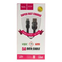 Data кабель USB HOCO U68 type-c черный