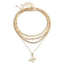 Многослойное колье "Бабочка" (арт. 83088-1)