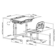 Комплект детской мебели Vanda Grey Cubby, парта + стул трансформер