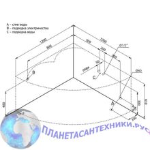 Акриловая ванна Aquanet Fregate 120x120