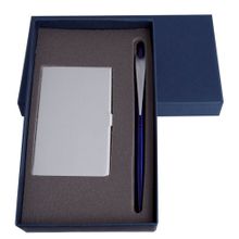 Подарочный набор Join: визитница и шариковая ручка, синий