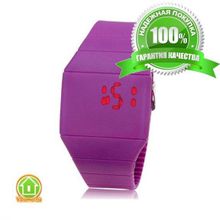 Ультратонкие силиконовые LED часы Nexer G1206, розовые