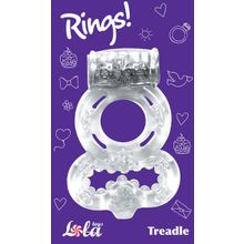 Прозрачное эрекционное кольцо Rings Treadle с подхватом прозрачный
