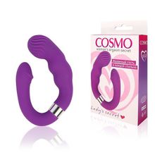 Bior toys Двойной фиолетовый силиконовый вибромассажер Cosmo (фиолетовый)