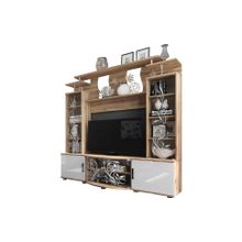 Миф Виста Стенка, дуб крафт   белый глянец