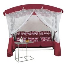 Садовые качели ВЕНЕЦИЯ + столик (бордо)