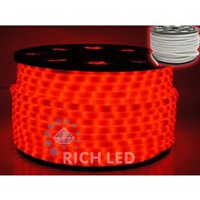 Rich LED RL-DL-2WHM-100-240-R Дюралайт, 50 м, молочный, красный, 220 В, пост свечение