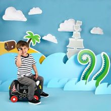 Trunki Пират Педро на колесиках черный