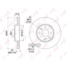 Диск Тормозной | Перед | Nissan Micra(K12) 1.0-1.6 02-   Note(E11) 1.4-1.6 06-   Tiida 1.8 07-   Renault Logan I 1.4-1.6 04-   Clio Iii 1.2-2.0 05-   Megane Ii 1.4 02-08   Modus 1.2-1.6 04-   Lada Largus 1.6 12- LYNXauto арт. BN1062